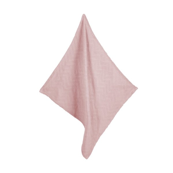 Rozā adīta bērnu sega no organiskās kokvilnas 80x80 cm Lil Planet – Roba-image-4