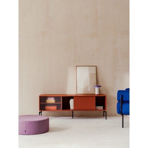 Terakotas oranžs TV galdiņš 160x60x42 cm Met – noo.ma-image-1