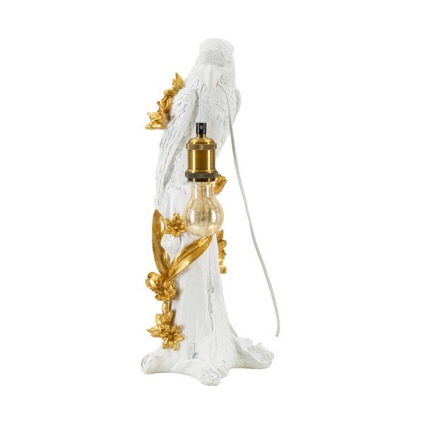 Balta/zelta krāsas galda lampa (augstums 50,5 cm) Parrot – Mauro Ferretti-image-2