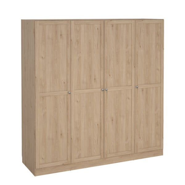 Dabīga toņa drēbju skapis ar ozolkoka imitāciju 195,5x200 cm Billund – Tvilum-image-3