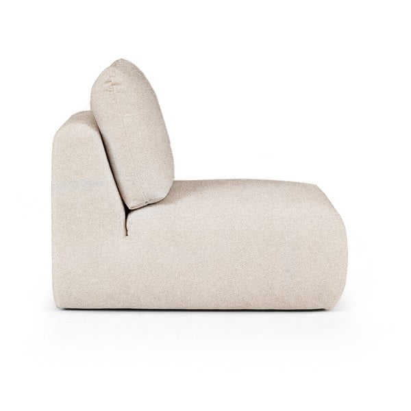 Krēmkrāsas atpūtas krēsls no buklē auduma Mirel – Rodier-image-3