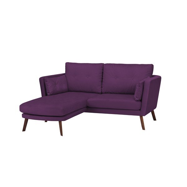 Tumši violets trīsvietīgs dīvāns Mazzini Sofas Elena, ar atpūtas krēslu kreisajā stūrī-image-3