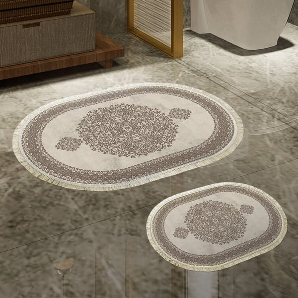 Bēši vannas istabas paklājiņi (2 gab.) – Foutastic-image-1