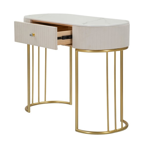 Bēšs konsoles galds 100x40 cm Montpellier – Mauro Ferretti-image-3