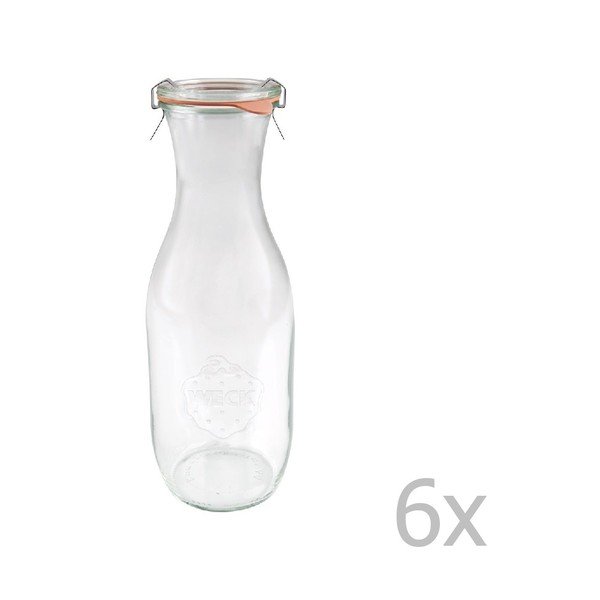6 pudeļu komplekts Weck, 1062 ml