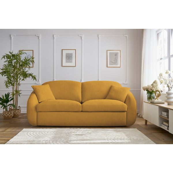 Dzeltens salokāms dīvāns 235 cm Cezanne – Bobochic Paris-image-1