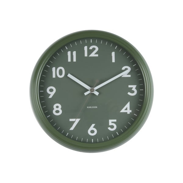 Zaļš Karlsona emblēmu pulkstenis