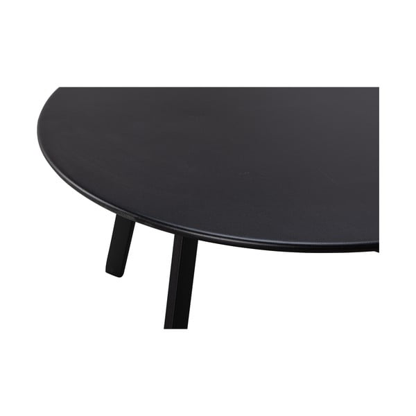 Melns dārza sānu galdiņš WOOOD Fer, ø 70 cm-image-2