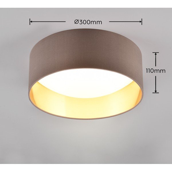 Gaiši brūna LED griestu lampa ø 30 cm Locarno – Reality-image-4
