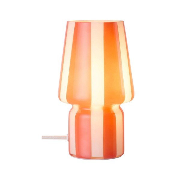Sarkana/balta stikla galda lampa (augstums 21,5 cm) Carlo – Ellos Home-image-3