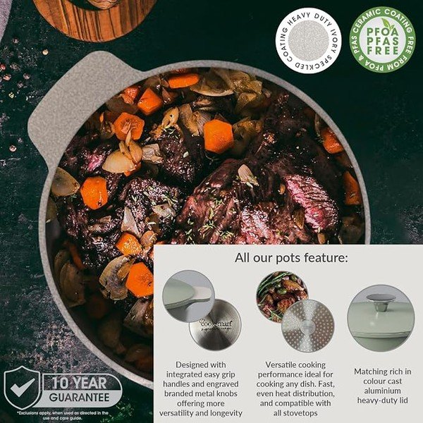 Katls cepeškrāsnij ar vāku 6,5 l Signature Range – Cooksmart ®-image-2