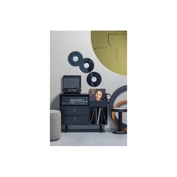 Melns priedes koka skapītis 90x73 cm Jackson – WOOOD-image-4