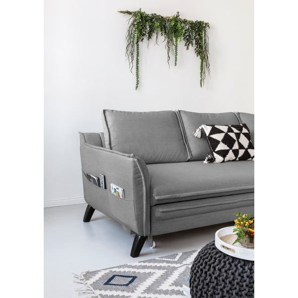 Tumši pelēks izlaižams stūra dīvāns Miuform Charming Charlie, labais stūris-image-3