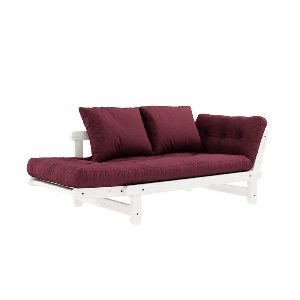 Izvelkamais dīvāns Karup Design Beat White/Bordeaux-image-4