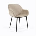 Bēšs polsterēts ēdamistabas krēsls Konna – Kave Home