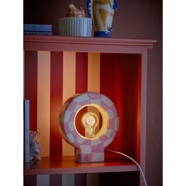 Rozā galda lampa (augstums 23,5 cm) Vialini – Bloomingville-image-2