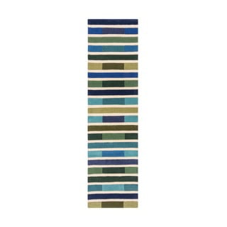 Zaļš vilnas paklājs 230x60 cm Piano – Flair Rugs