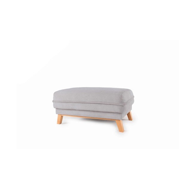 Gaiši pelēks velveta kāju soliņš Tori – Bonami Selection-image-1