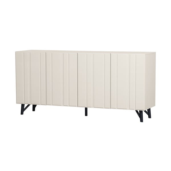 Krēmkrāsas priedes masīvkoka zema kumode 181x85 cm Miller – WOOOD-image-2