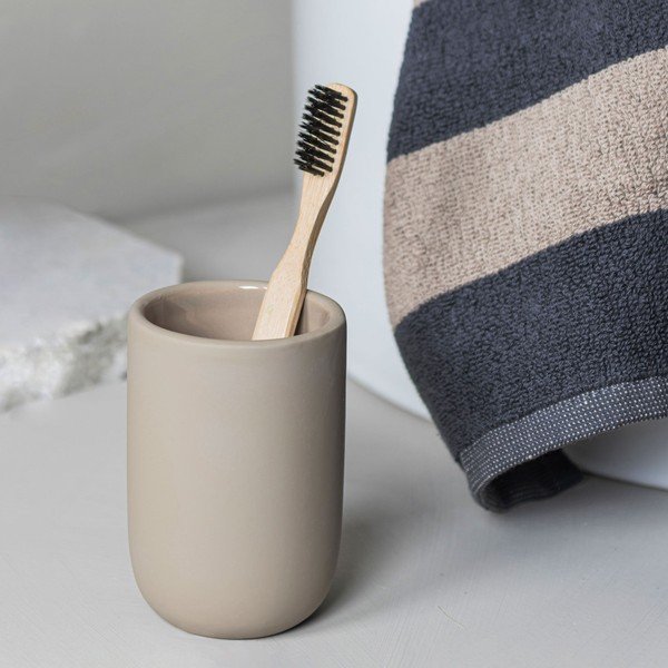 Krēmkrāsas keramikas trauks zobu birstei Lotus – Mette Ditmer Denmark-image-4