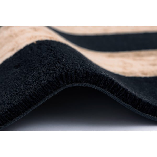 Melns/bēšs vilnas paklājs 170x240 cm Agnus Art Deco II – Agnella-image-2