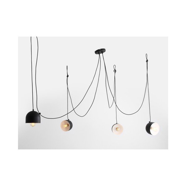 Melna griestu lampa ar 4 spuldzēm CustomForm Popo-image-2