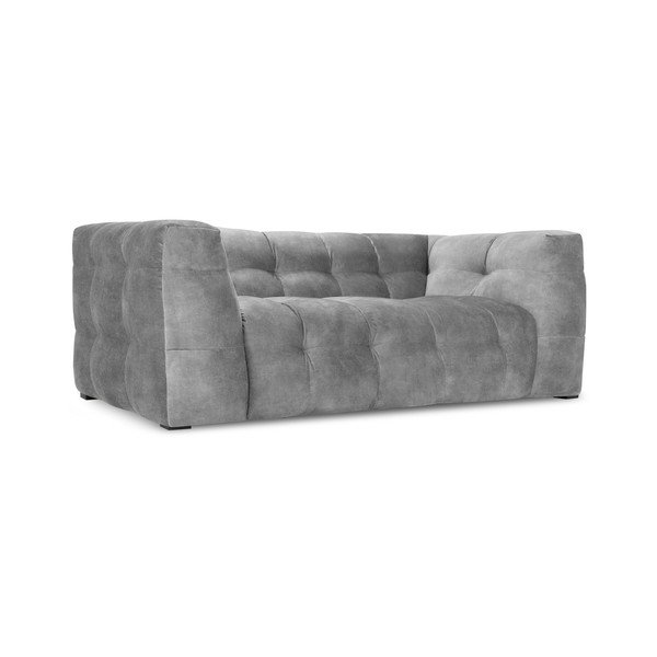 Pelēks samta divvietīgs dīvāns Windsor & Co Sofas Vest, 208 cm-image-3