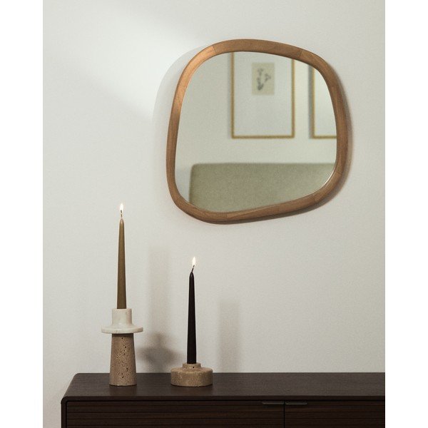 Sienas spogulis ar masīvkoka rāmi 45,5x47 cm Alura – Kave Home-image-1