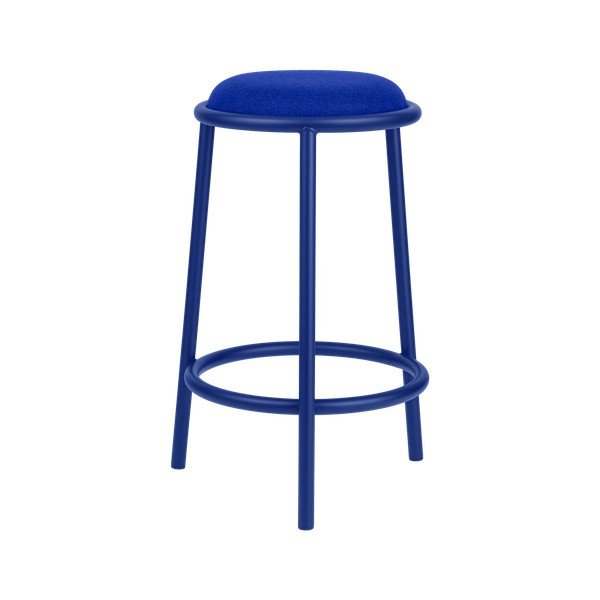 Zila metāla bāra taburete (sēdekļa augstums 68 cm) Hogo – noo.ma