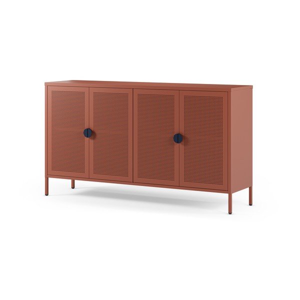 Terakotas oranžs metāla skapītis 160x90x40 cm Sayla – Marckeric-image-3