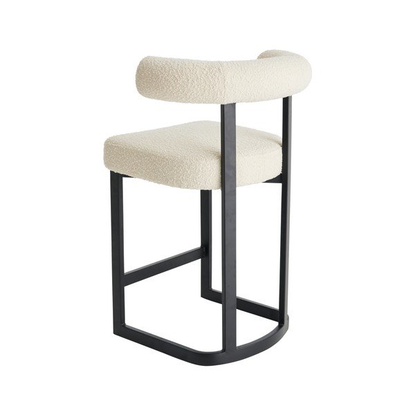 Melnbalts polsterēts bāra krēsls (sēdekļa augstums 66 cm) Parie – Ellos Home-image-3