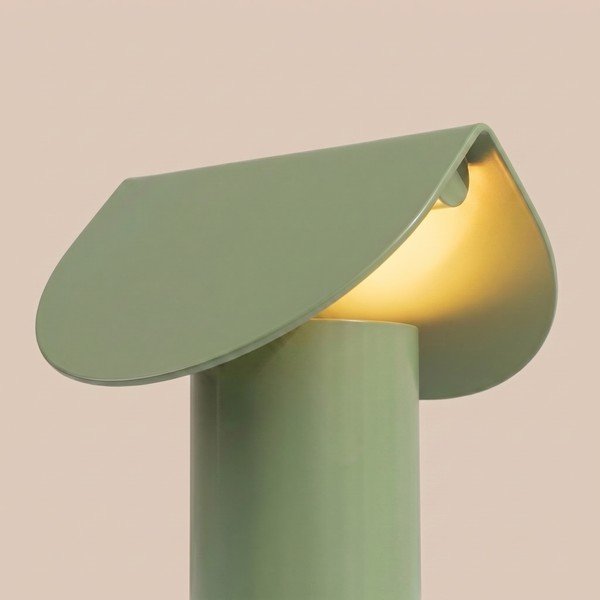 Salvijas zaļa alumīnija LED galda lampa (augstums 15 cm) BISCUIT – Thoro-image-2