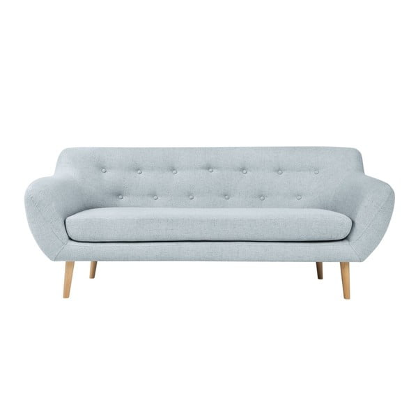 Gaiši zils divvietīgs dīvāns ar gaišām kājām Mazzini Sofas Sicile