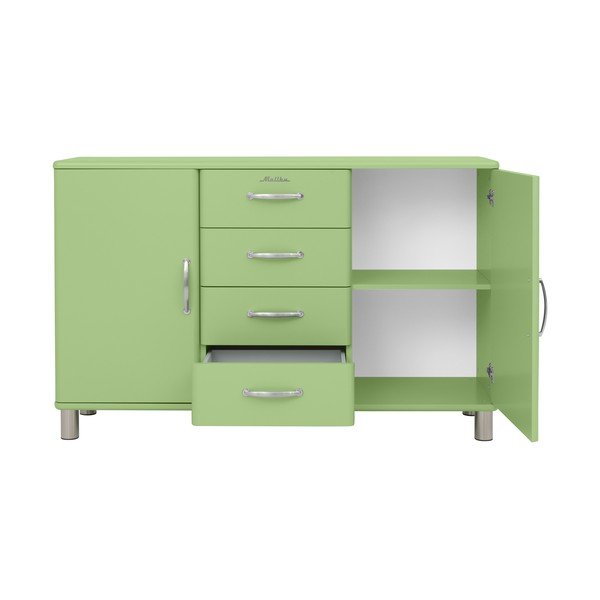 Zaļa zema kumode 146x92 cm Malibu – Tenzo-image-1