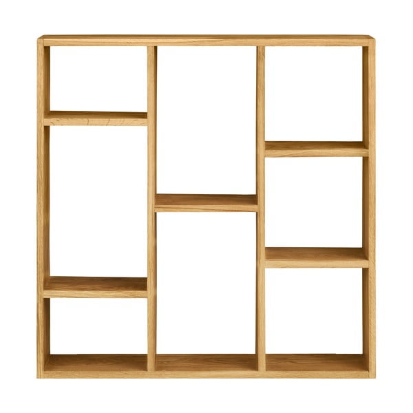 Dabīga toņa daudzlīmeņu ozola masīvkoka sienas plaukts 15 cm Townsville – House Nordic