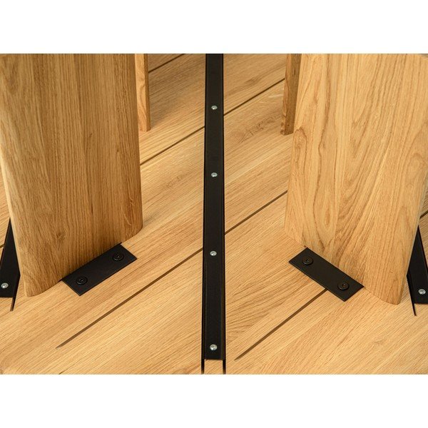 Ozola masīvkoka apaļš ēdamgalds ø 120 cm Charlotte – Micadoni -image-2