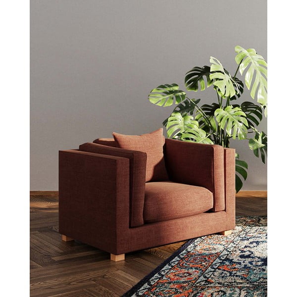 Ķieģeļu sarkans   atpūtas krēsls Pomo – Ame Yens-image-1