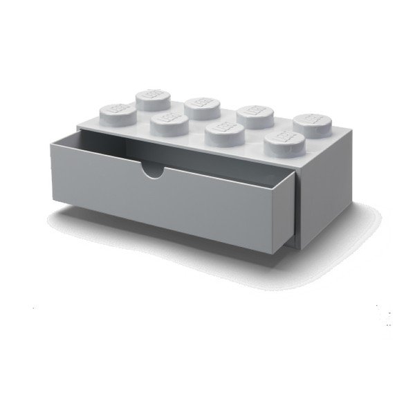 Pelēka galda kaste ar atvilktni Brick - LEGO®-image-3