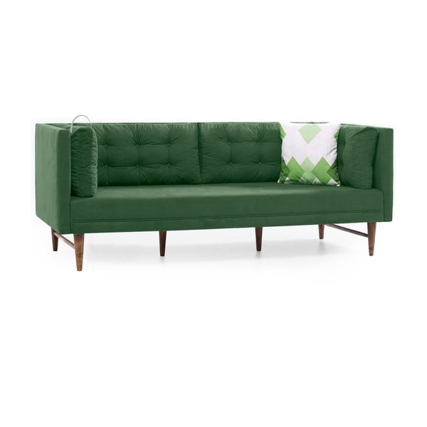 Zaļš trīsvietīgs dīvāns Balcab Home Eva