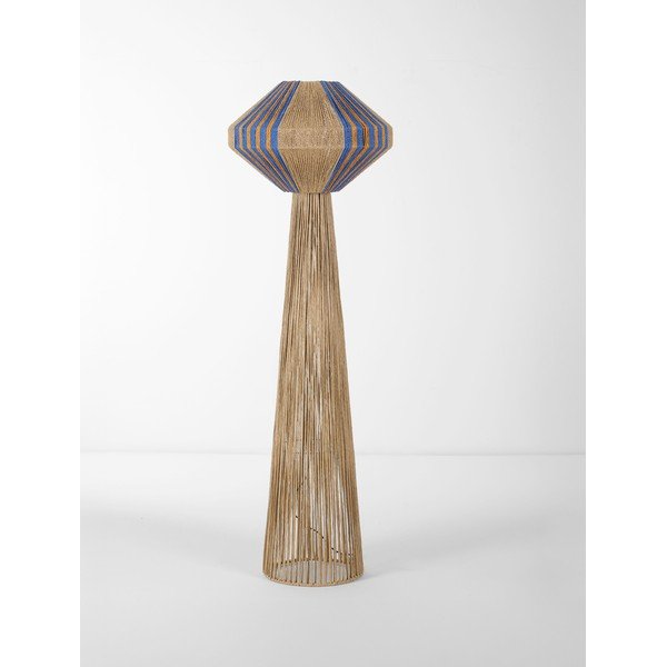 Zila/dabīga toņa no virves stāvlampa (augstums 152 cm) Abby – Nova Luce-image-3