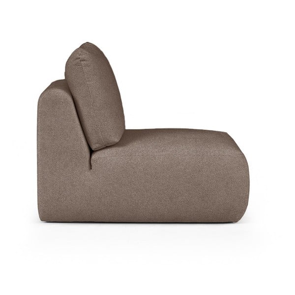 Brūns atpūtas krēsls no buklē auduma Mirel – Rodier-image-3