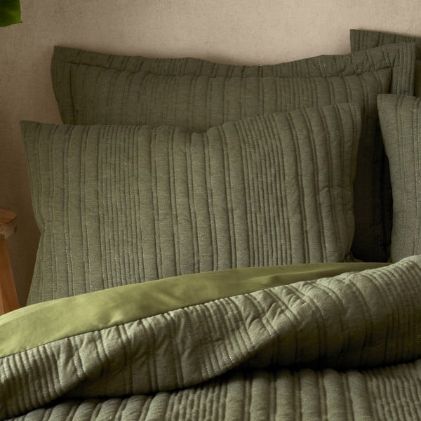 Haki divguļamā gultas veļa 200x200 cm Tamba Stripe – Pineapple Elephant-image-1