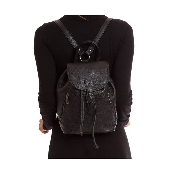 Melna ādas mugursoma Isabella Rhea nr. 1200-image-2