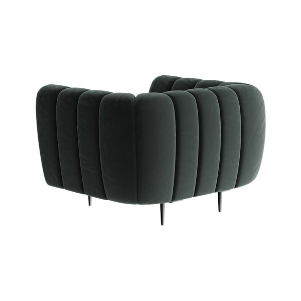 Tumši pelēks samta atpūtas krēsls Ghado Shel-image-3