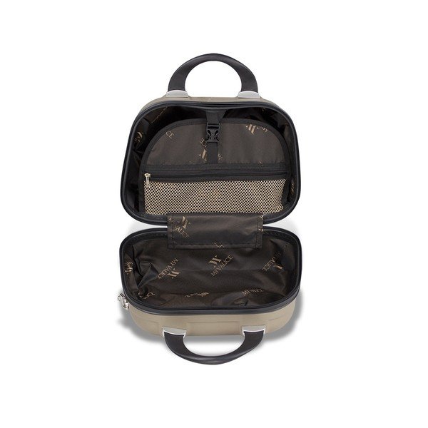Sieviešu rokas bagāžas ceļojumu koferis zelta krāsā My Valice SMART BAG LASSO Make Up & Hand Suitcase-image-2