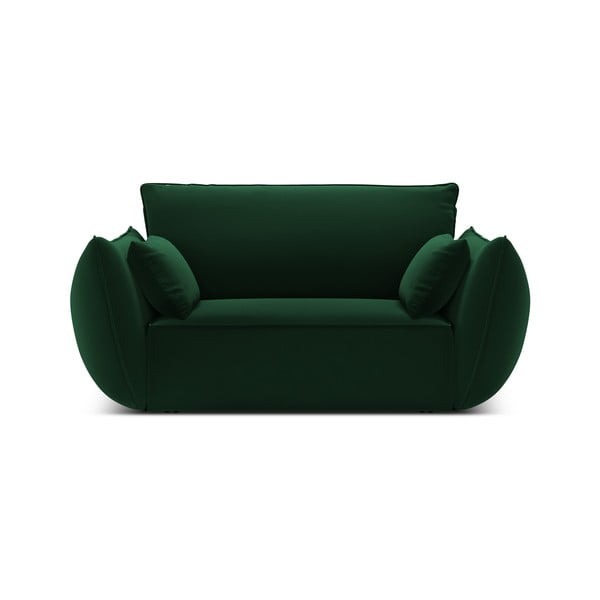 Tumši zaļš samta atpūtas krēsls Vanda – Mazzini Sofas-image-2