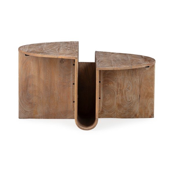 Tumša dabīga toņa mango masīvkoka apaļš žurnālgaldiņš ø 80 cm Divya – MOME-image-1