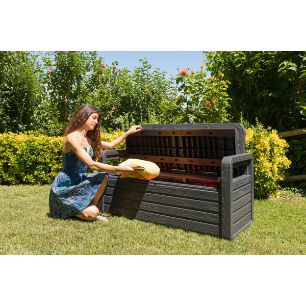 Tumši pelēks plastmasas dārza sols Forever Spring – Toomax-image-3