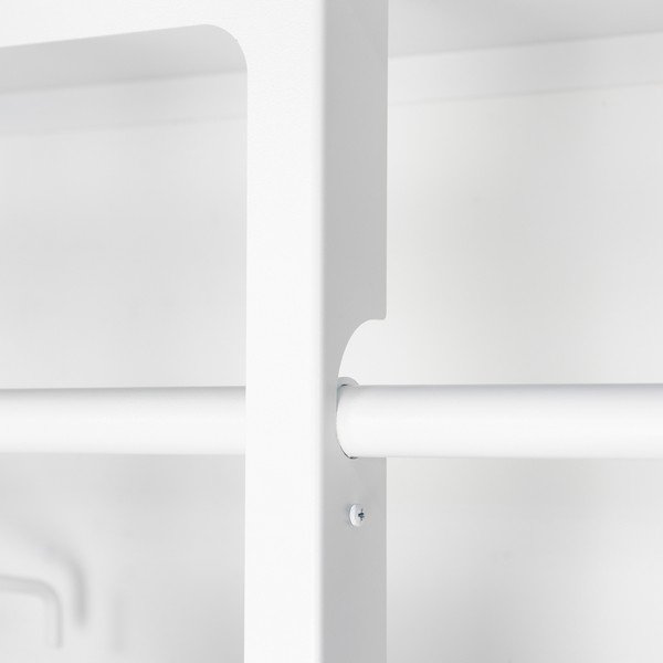 Balts tērauda sienas pakaramais ar plauktu 100 cm Luno Large – Spinder Design-image-4