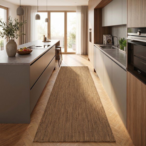 Brūns iekštelpu un āra celiņa paklājs 80x250 cm Mira 1450 – Ayyildiz Carpets-image-1